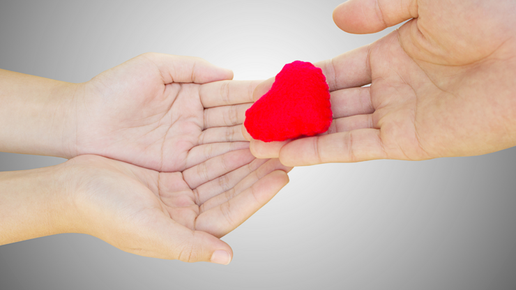 Help give love each other,Heart in Hand