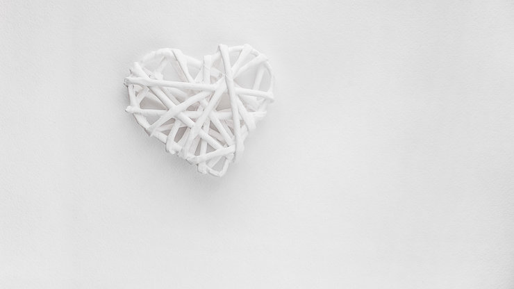 paper heart on paper background