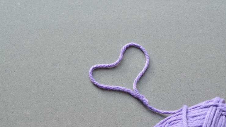Wool, Purple, Knitting Accessories, Heart, Cotton, Soft